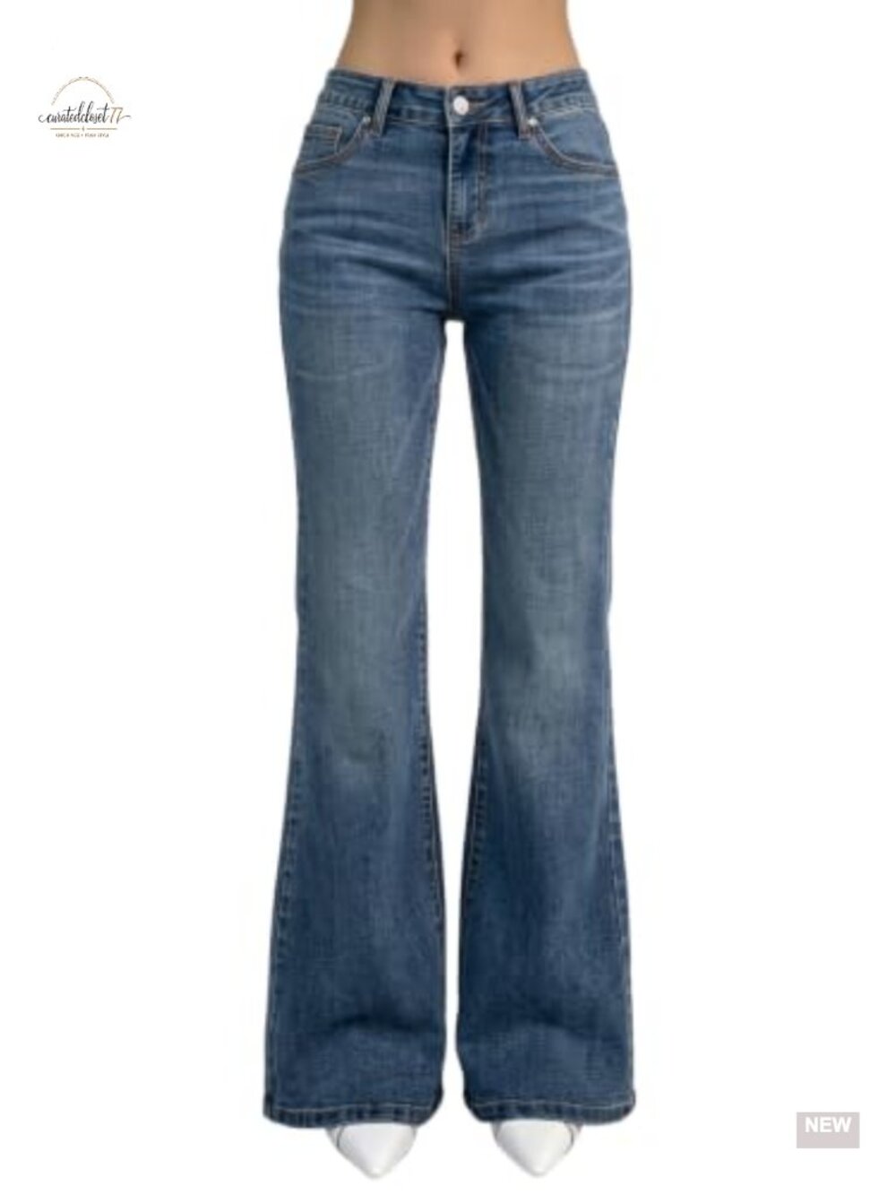 Dokotoo Stretchy Denim Wide Leg Flare Bell Bottom Jeans